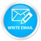 Write email premium cyan blue round button