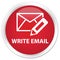 Write email premium red round button