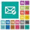 Write mail square flat multi colored icons