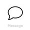 Write message chat icon. Editable line vector.