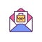 Write resignation letter RGB color icon