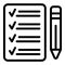 Write wishlist icon outline vector. Store order