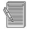 Writer editor icon, outline style