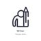 writer outline icon. isolated line vector illustration from people skills collection. editable thin stroke writer icon on white