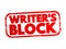 Writer\\\'s block - condition in which an author is unable to produce new work or experiences a creative slowdown