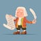 Writer scribe playwright noble medieval mascot aristocrat icon cartoon design vector illustration