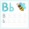 Writing card Alphabet B