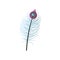 Writing colorful bird feather, soft touch, violet cap
