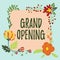 Writing displaying text Grand Opening. Internet Concept Ribbon Cutting New Business First Official Day Launching Frame