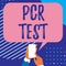 Writing displaying text Pcr Test. Business concept qualitative detection of viral genome within the short seqeunce of