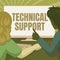 Writing displaying text Technical Support. Business overview Repair and advice services to users of their products