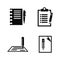 Writing, Edit, Write. Simple Related Vector Icons