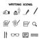 Writing icons