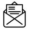 Writing mail icon, outline style