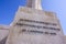 Writing on the Monument of Discoveries in Lisbon Belem