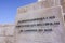 Writing on the Monument of Discoveries in Lisbon Belem