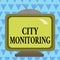 Writing note showing City Monitoring. Business photo showcasing indicator level analysis pilot project on urban food systems