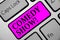 Writing note showing Comedy Show. Business photo showcasing Funny program Humorous Amusing medium of Entertainment Keyboard purple