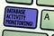 Writing note showing Database Activity Monitoring. Business photo showcasing the observation of actions in a database