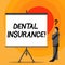 Writing note showing Dental Insurance. Business photo showcasing coverage for individuals to protect them against costs