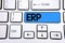 Writing note showing Erp. Business photo showcasing Enterprise resource planning with automate back office functions written on Bl