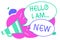 Writing note showing Hello I Am... New. Business photo showcasing Introduce yourself Meeting Greeting Work Fresh worker School Cre