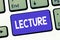 Writing note showing Lecture. Business photo showcasing Educational talk to students audience Long speech for teaching