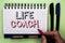 Writing note showing Life Coach. Business photo showcasing Mentoring Guiding Career Guidance Encourage Trainer Mentor written by