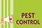 Writing note showing Pest Control. Business photo showcasing Killing destructive insects that attacks crops and livestock Megaphon