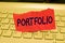 Writing note showing Portfolio. Business photo showcasing Examples of work used to apply for a job Combination of shares