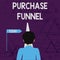 Writing note showing Purchase Funnel. Business photo showcasing consumer model which illustrates customer journey Man