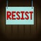 Writing note showing Resist. Business photo showcasing To fight against something or someone that is attacking you