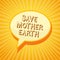 Writing note showing Save Mother Earth. Business photo showcasing doing small actions prevent wasting water heat energy Reporting
