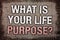 Writing note showing What Is Your Life Purpose Question. Business photo showcasing Personal Determination Aims Achieve Goal Antiq