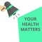 Writing note showing Your Health Matters