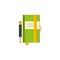 Writing Paper Notebook Journal With Pencil Vector Illustration. Daily diary icon