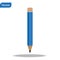 Writing Pencil vector icon. Style is bicolor flat symbol, cobalt and cyan colors, rounded angles, white background