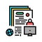 writing press release color icon vector illustration