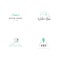 Writing, publishing and copywrite theme. Set of hand drawn vector logo templates