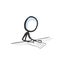 Writing sign document paper Writer letter author vector simple. Stickman no face clipart cartoon. Hand drawn. Doodle sketch,