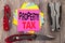 Writing text showing Property Tax. Business concept for Estate Income Taxation Written on sticky note wooden background with pocke