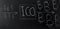 Written ICO with logo bitcoin on blackboard.