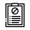 Written protest requests icon vector outline illustration