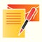 Writting letter line icon. Notes, envelope and pen. Postal service vector design concept, outline style pictogram on