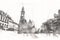 Wroclaw city poland retro vintage art drawing sketch illustration