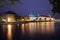 Wroclaw City Skyline by Night River View