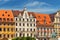 Wroclaw, Fronts of historic tenements in the old town