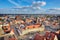 Wroclaw, Poland. Aerial view of Rynek square