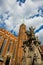 WROCLAW, POLAND: John of Nepomuk -St John Nepomucen- monument on square of Collegiate church of the Holy cross and St Bartholomew