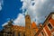 WROCLAW, POLAND: John of Nepomuk -St John Nepomucen- monument on square of Collegiate church of the Holy cross and St Bartholomew